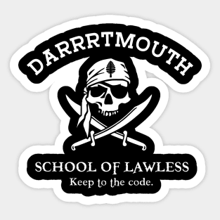 Darrrtmouth - School Of Lawless Sticker